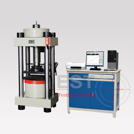 Microcomputer controlled concrete pressure testing Machine