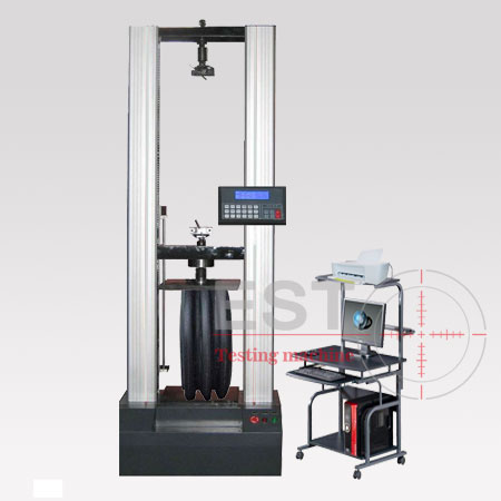 Microcomputer controlled ring stiffness testing machine