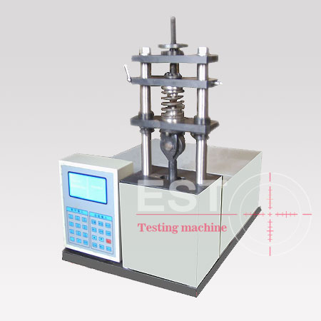 Spring tension and compression fatigue testing machine