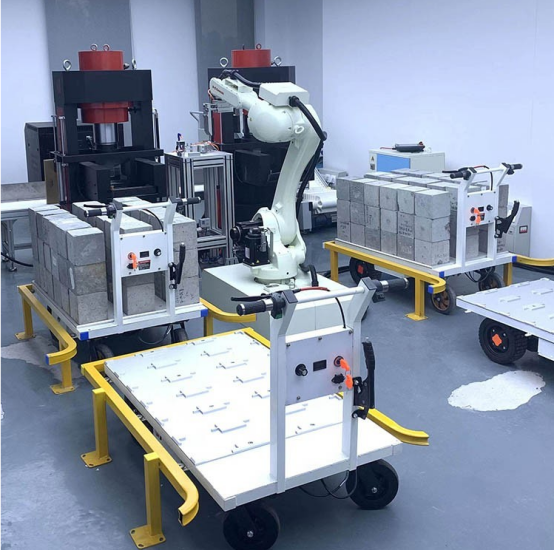 Intelligent Robotic Concrete Compressive Strength Testing System